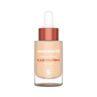 Mamaearth Hydra-Glow Illuminating Drops With Vitamin C & Hyaluronic Acid - 15Ml | All Skin Type Multi-Purpose Primer Drops |Light Moisturizes Skin | Gives Non-Greasy Dewy Finish